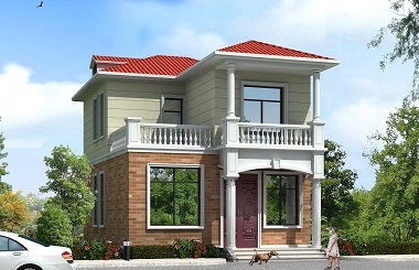 小戶(hù)型自建房屋設(shè)計(jì)圖，占地88㎡左右，配色經(jīng)典