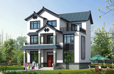 徽派三層自建房屋設(shè)計(jì)圖，小戶型，布局合理