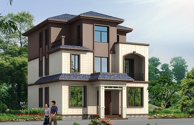 10*13m中式三層自建房屋設(shè)計(jì)圖，配色經(jīng)典，造價(jià)合理