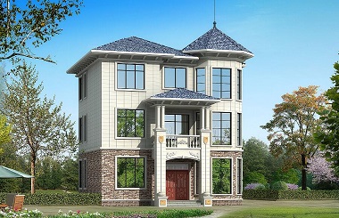歐式古典三層自建房屋設(shè)計(jì)圖，造價(jià)30萬左右，美觀實(shí)用