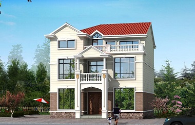 精品兩層半自建房屋設計圖，帶閣樓，大面積露臺，布局完善合理