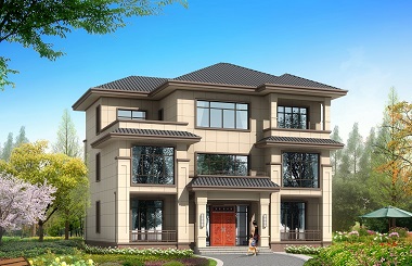15*12m新中式三層自建房屋設(shè)計(jì)圖，造價(jià)50萬左右，高端大氣
