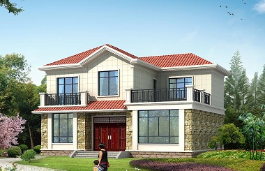 造價20萬小戶型精品二層自建房屋設計圖，占地148平方米，含全套完善施工圖紙