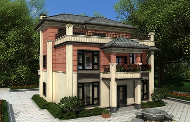 中式三層自建別墅設(shè)計圖，農(nóng)村自建三層別墅