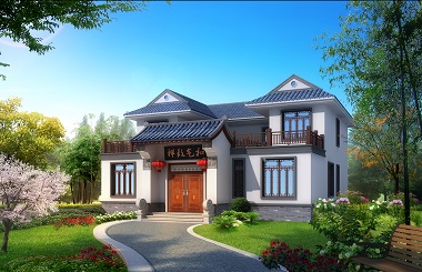 古香古色的中式自建別墅設計，四合院外加大院設計，超劃算