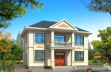 小戶型歐式二層自建別墅設(shè)計圖，非常用心的一款設(shè)計