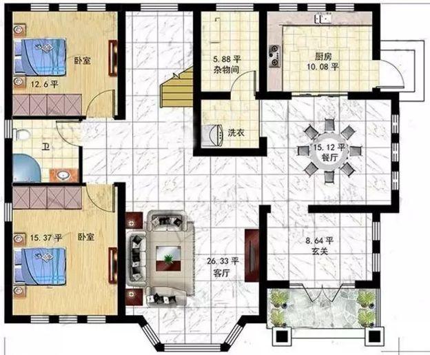 現(xiàn)在很多人都回鄉(xiāng)建別墅了，把整個村子建造的非常美麗!這款二層別墅設(shè)計圖值得看看！