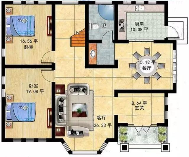 現(xiàn)在很多人都回鄉(xiāng)建別墅了，把整個村子建造的非常美麗!這款二層別墅設(shè)計圖值得看看！