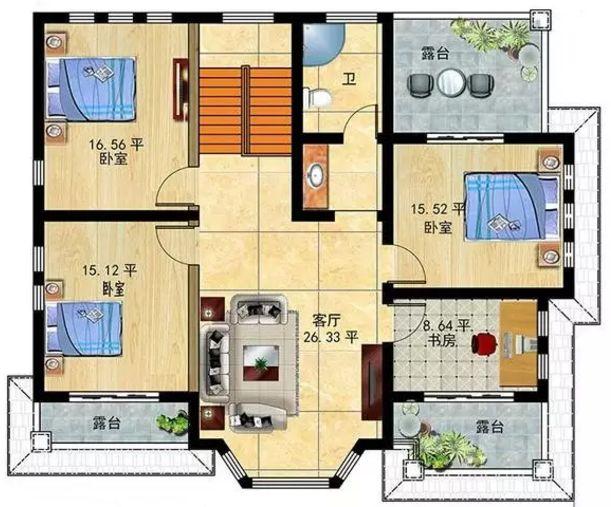 現(xiàn)在很多人都回鄉(xiāng)建別墅了，把整個村子建造的非常美麗!這款二層別墅設(shè)計圖值得看看！