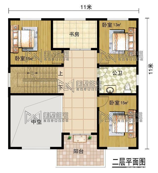 今天就給大家分享一套自建房3層戶型占地只需11米X11米，符合很多地區(qū)農(nóng)村宅基地標(biāo)準(zhǔn)!