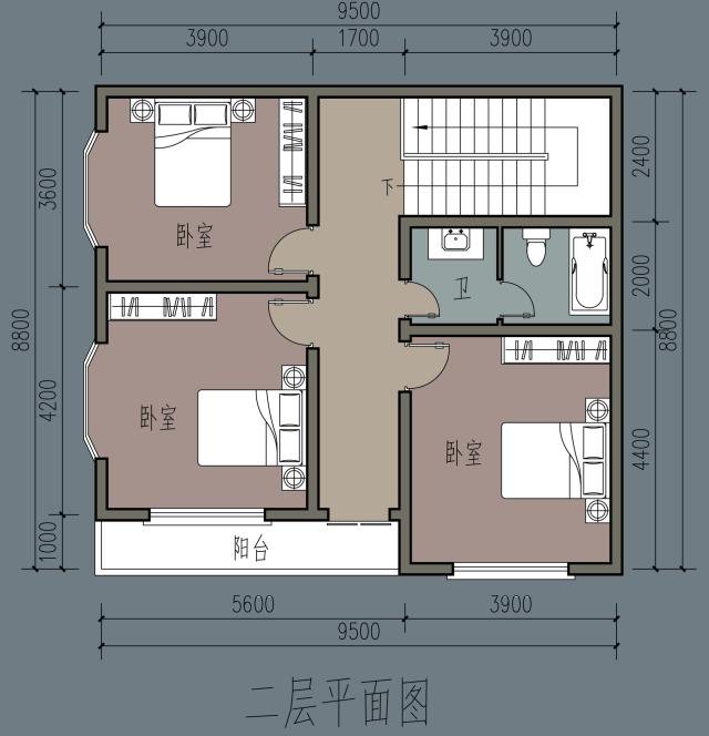 農(nóng)村自建別墅，四房一廳兩層，占地80多平方米，建有小庭院，簡單舒適！
