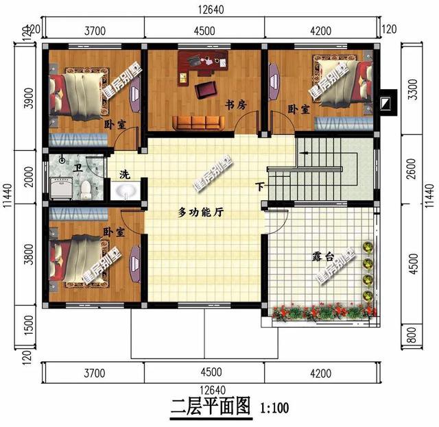 兩棟別墅外觀設(shè)計都非常漂亮，布局也是極盡合理，造價20多萬，建一棟這樣的別墅在老家，真的很有面子。