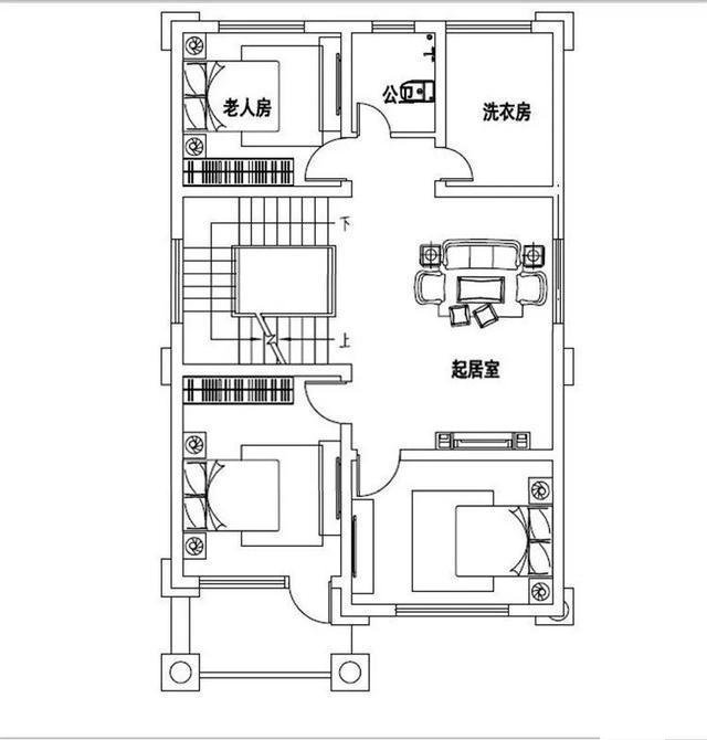 宅基地面積有限，但家庭人口眾多。如果你想要更多的房間，最好建三層,這款別墅推薦給您！