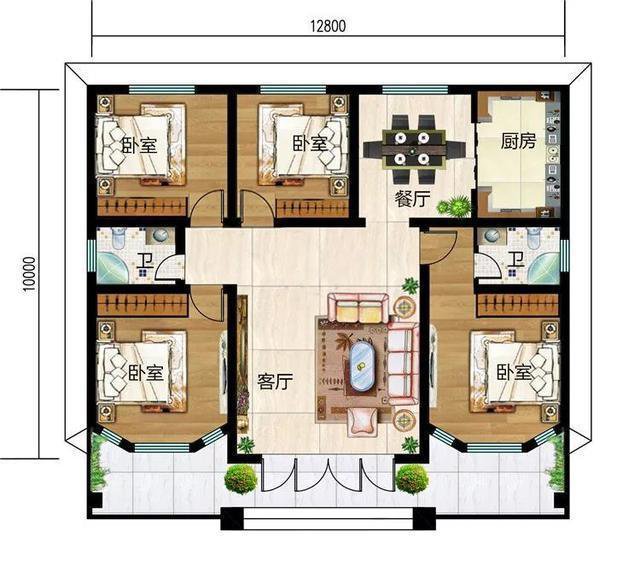 在農(nóng)村一層的自建房其實(shí)也很受大家的喜愛，一層的房子住著也比較舒適