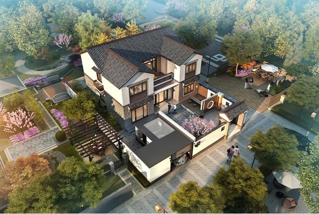 11x13兩層新中式庭院別墅，主體面積30萬平方米，非常適合農(nóng)村住宅建設(shè)
