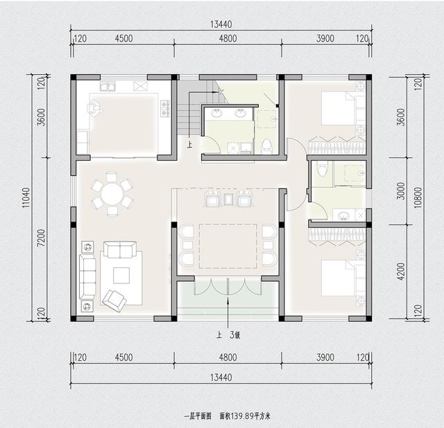 11x13兩層新中式庭院別墅，主體面積30萬平方米，非常適合農(nóng)村住宅建設(shè)