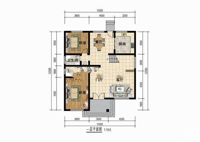 新農(nóng)村二層半別墅設(shè)計圖，占地面積140平左右，采用的是磚混的結(jié)構(gòu)形式,外觀時尚漂亮!