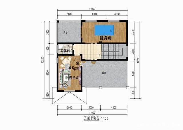 新農(nóng)村二層半別墅設(shè)計圖，占地面積140平左右，采用的是磚混的結(jié)構(gòu)形式,外觀時尚漂亮!