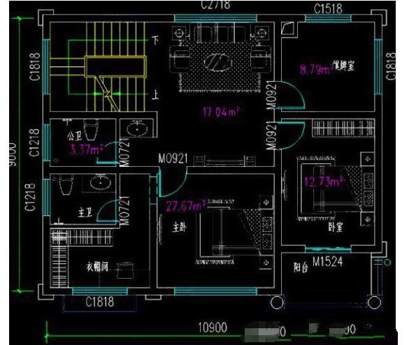 這兩款方案均為11米×9米的戶型，其建筑占地雖然只有1000平米，但是充分證明了小戶型有大價值的理論不是空穴來風!