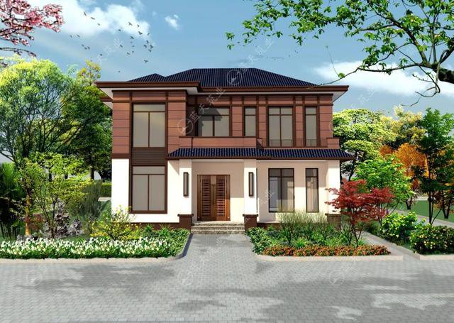 現(xiàn)代風格的自建房，也是新農(nóng)村建設(shè)的一大特色，外觀簡約自然又漂亮，如果你想建一棟很特別的住宅，選擇這款戶型準不會出錯。
