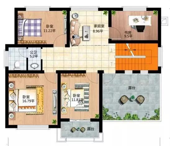 這款別墅根據(jù)農(nóng)村居住習(xí)慣設(shè)有堂屋神位，將品質(zhì)生活與傳統(tǒng)習(xí)俗相結(jié)合，適合廣大地區(qū)建造。