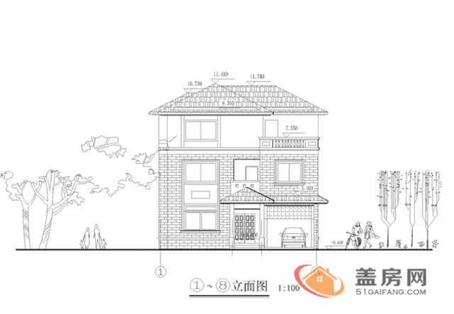 經(jīng)典的120平方米農(nóng)村住宅設(shè)計，三樓帶車庫，僅20萬元。