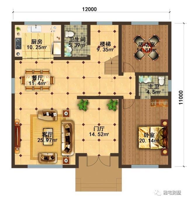 今天給大家?guī)硪豢罱?jīng)典的歐式風格別墅，造型層次豐富，造價不高，容易建造，外觀整體大氣美觀，建造一棟村里人都會羨慕。