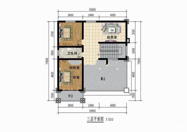 別墅采用的是磚混的結(jié)構(gòu)形式，是一款10米*11.6米的三層小別墅,寬大的落地窗設(shè)計，加上窗面的弧形設(shè)計，絕對可以吸引眾多眼球!
