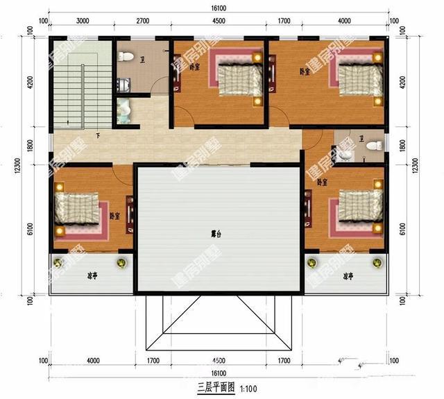 兩棟別墅面寬尺寸都在16-17米之間，簡歐式風(fēng)格外觀造型，施工難度低，建成效果與原圖一樣，甚至?xí)鷦?dòng)!