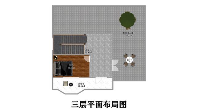 多層露臺的外部裝飾寬敞明亮，三層布局堅固，非常適合我們現(xiàn)在的年輕人，外觀大氣、生活休閑。