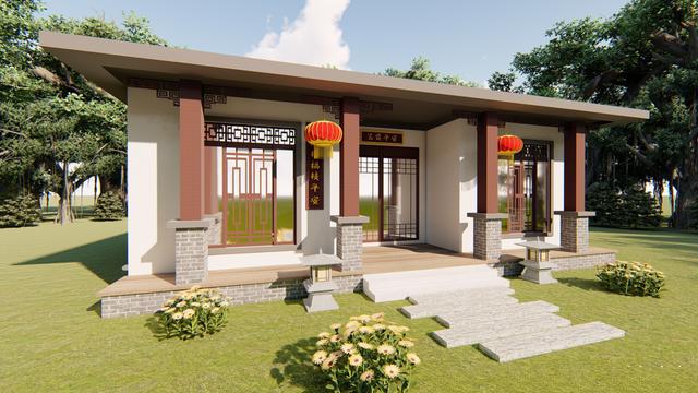 退休了，想回家養(yǎng)老，老兩口住，喜歡中式戶(hù)型，那我們就來(lái)看看這個(gè)，住在小花園里，專(zhuān)為老年人設(shè)計(jì)。