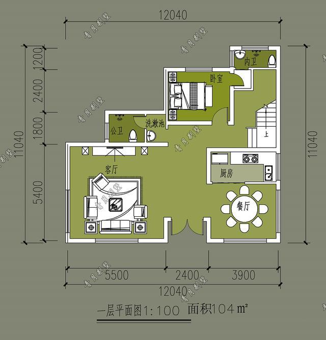 　經(jīng)典的三居室別墅有歐式風(fēng)格，大露臺(tái)，浮動(dòng)窗戶，外墻是真石漆。簡(jiǎn)潔優(yōu)雅，線條流暢優(yōu)美，給人一種非常舒適的感覺!