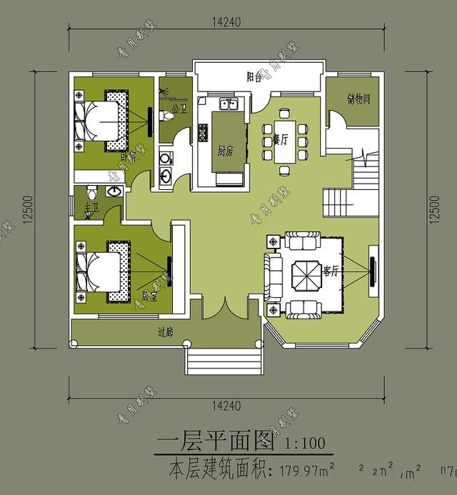 本戶型設(shè)計(jì)漂亮大方，層次分明，不拘一格，外觀大氣上檔次，誰(shuí)入住誰(shuí)知道，你值得擁有!