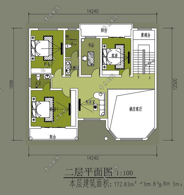 本戶型設(shè)計(jì)漂亮大方，層次分明，不拘一格，外觀大氣上檔次，誰(shuí)入住誰(shuí)知道，你值得擁有!