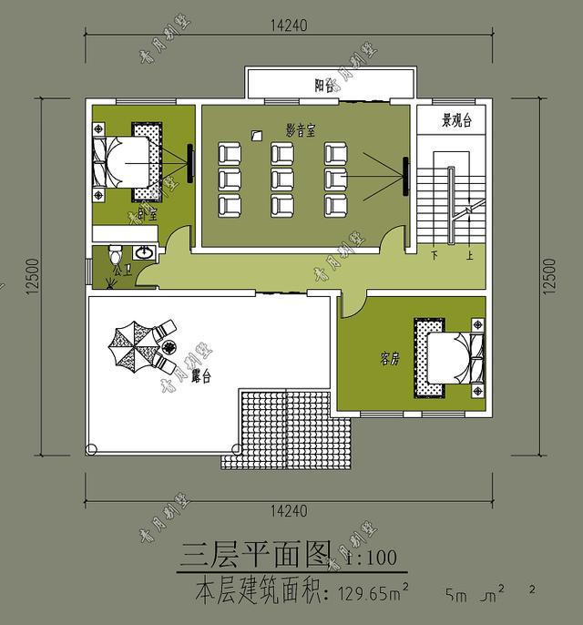 本戶型設(shè)計(jì)漂亮大方，層次分明，不拘一格，外觀大氣上檔次，誰(shuí)入住誰(shuí)知道，你值得擁有!