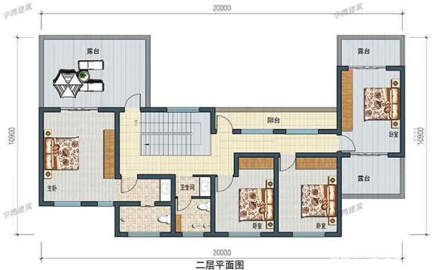 今天就推薦這套非常大氣實(shí)用的二層農(nóng)村別墅戶型，建造它，不僅有面子，還能讓你更加輝煌騰達(dá)。