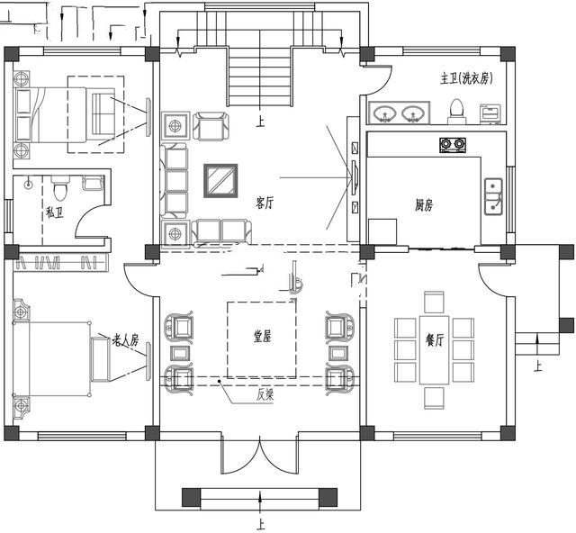建筑為新中式風(fēng)格，整體色調(diào)以簡潔的高級灰為主，與周邊環(huán)境相呼應(yīng),新中式別墅外觀更加寬敞，美麗的風(fēng)景盡收眼底！