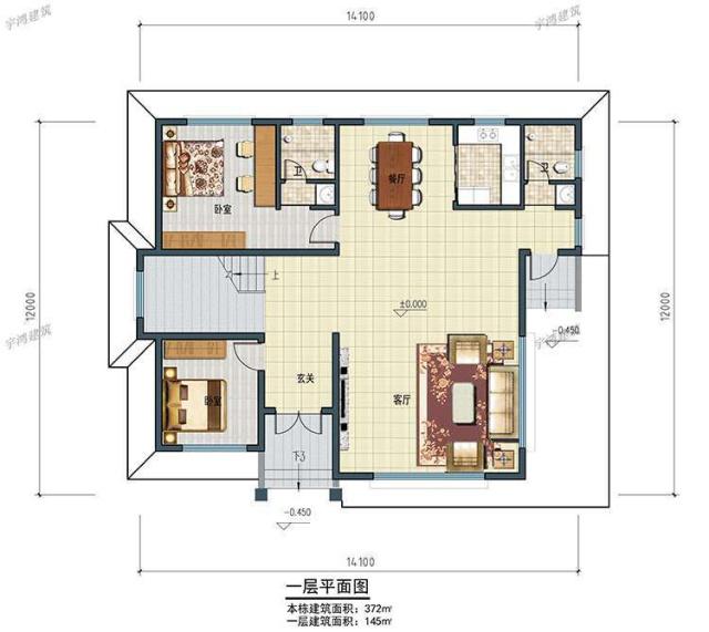 房子是必需品，無(wú)論如何，一個(gè)人一生都必須有一所屬于自己的房子。鄉(xiāng)村別墅設(shè)計(jì)方案的首選，這種布局能滿足你的生活！