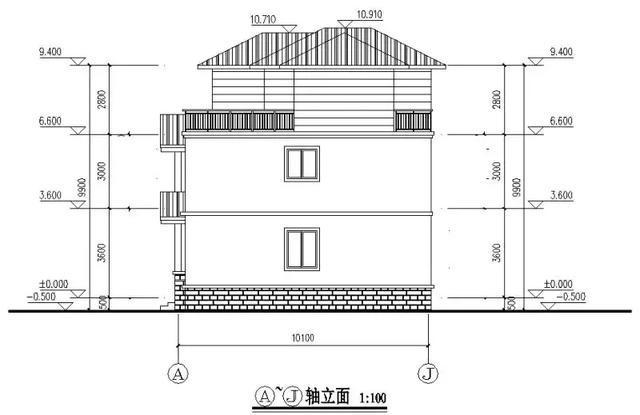 。今天推薦的三層自建房屋占地110平方米。室內(nèi)設(shè)計(jì)包括一個(gè)主房間，一個(gè)農(nóng)具室，一個(gè)消防室和一個(gè)陽臺。這在農(nóng)村地區(qū)是非常必要和實(shí)用的。