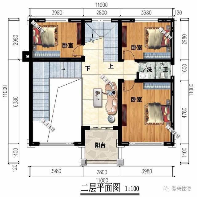 兩棟建筑尺寸相同的別墅，1111米，從各個(gè)角度看都是簡歐洲風(fēng)格。有時(shí)候宅基地很大，但我不想建太大的別墅。主要原因是房子越大，成本越高!