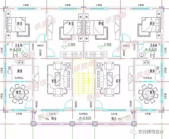 很常見的雙拼戶型，就是兩家獨(dú)門獨(dú)戶，兩家的室內(nèi)布局包括外觀都一模一樣，有各自的生活空間。