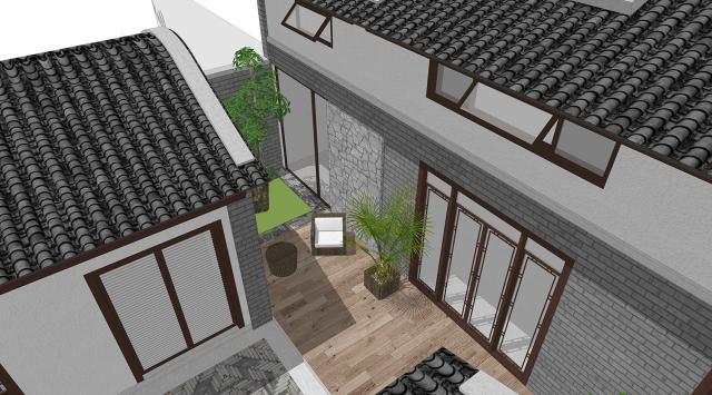 　別墅設計：一層緊湊型四合院，面積利用率高，適合在農村地區(qū)修建。