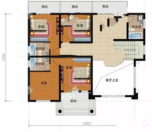 四層的鄉(xiāng)村別墅設(shè)計(jì)有斜屋頂，第一個(gè)客廳是空的，非常時(shí)尚有陽(yáng)光的房間！