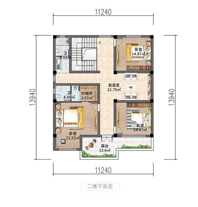 平頂新中式住在，農(nóng)村最靚的二層別墅！