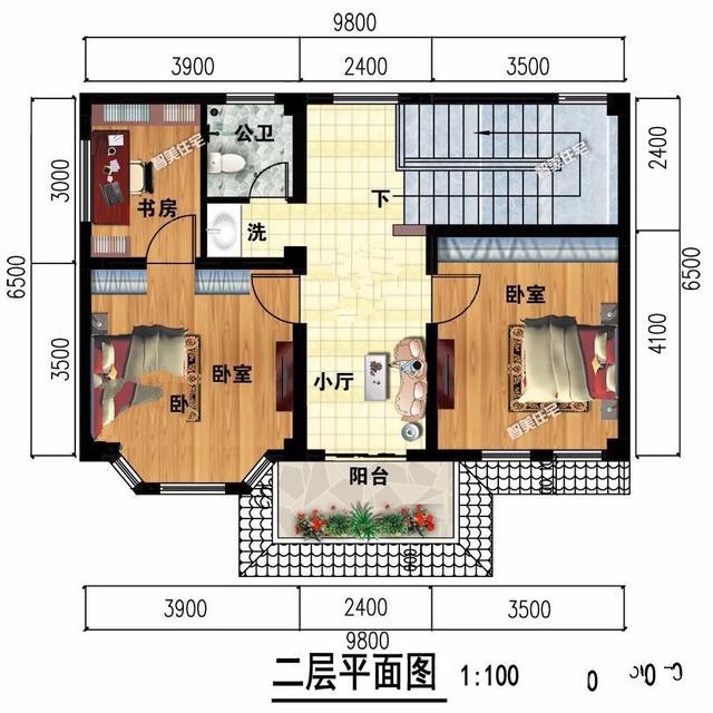 如果我家鄉(xiāng)的宅基地真的很小，那么我只能建一棟小別墅。下面兩棟農(nóng)村2層別墅，寬約9米，有3-4間室內(nèi)臥室。建設(shè)成本非常實(shí)用!