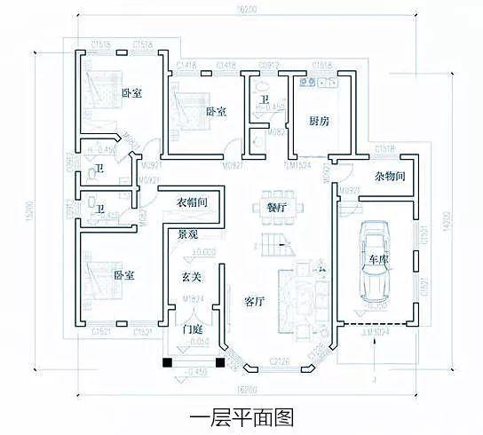 農(nóng)村一樓五棟別墅設(shè)計圖紙