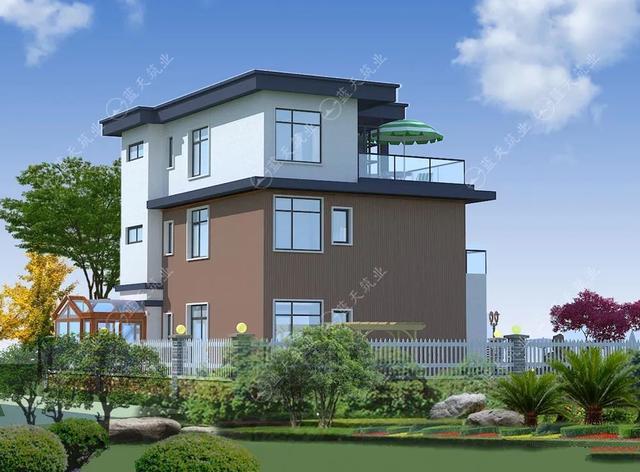 11.3 m  x8.5 m新型現(xiàn)代農(nóng)村自建建筑設(shè)計