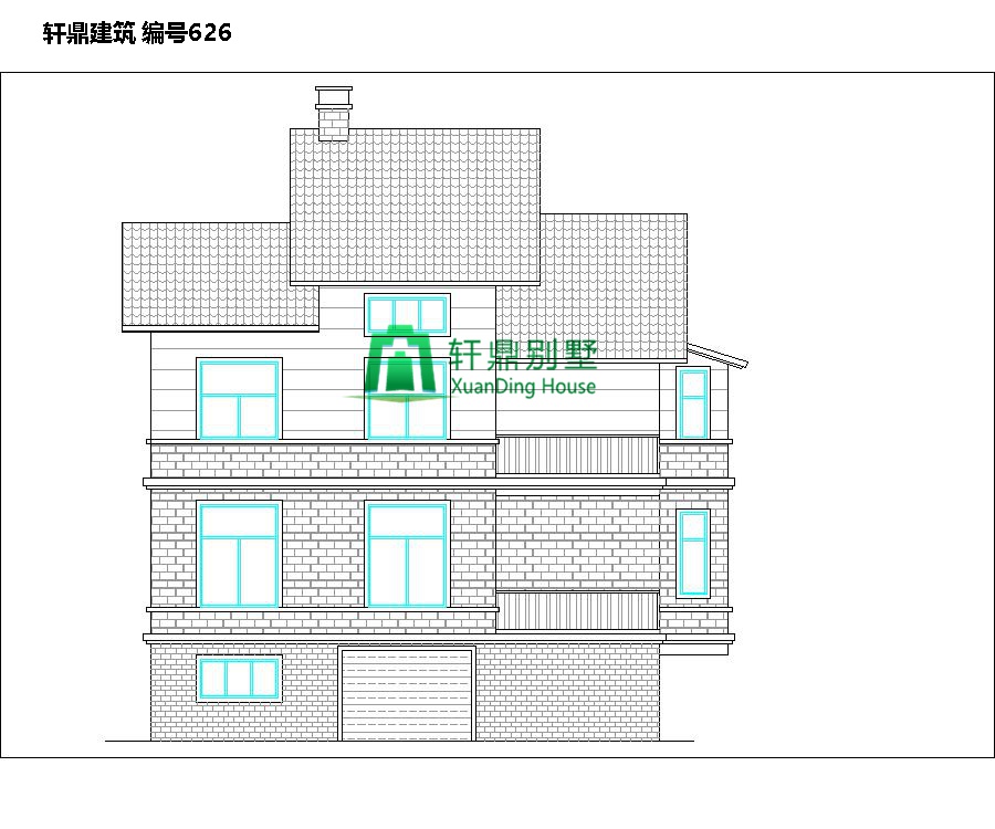 農(nóng)村小戶型有車庫別墅的設計圖
