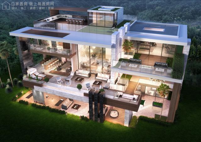 豪華現(xiàn)代風別墅、