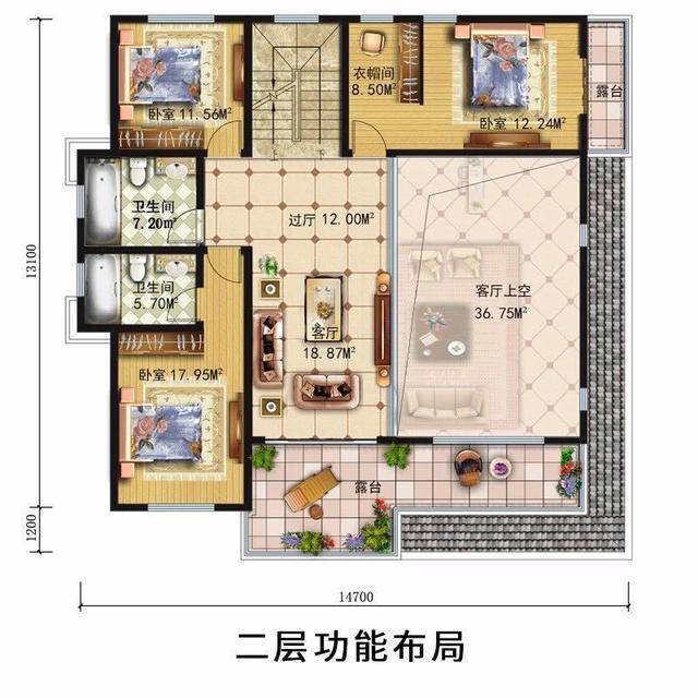 　　輕鋼別墅的平面和效果圖，你喜歡哪個？